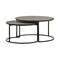 Armen Living Rina Concrete and Black Metal 2 Piece Nesting Coffee Table Set LCRICOCCGR - alternate 1